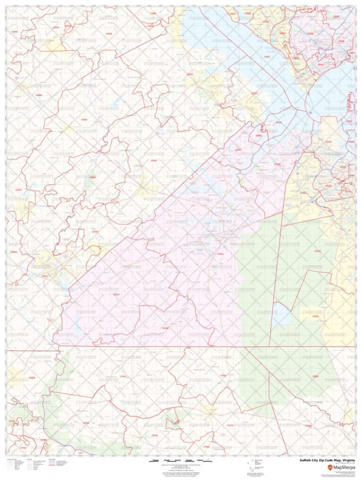 Suffolk Virginia Zip Code Map