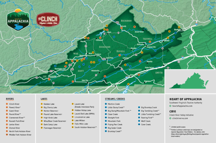 West Virginia Trout Stocking Map