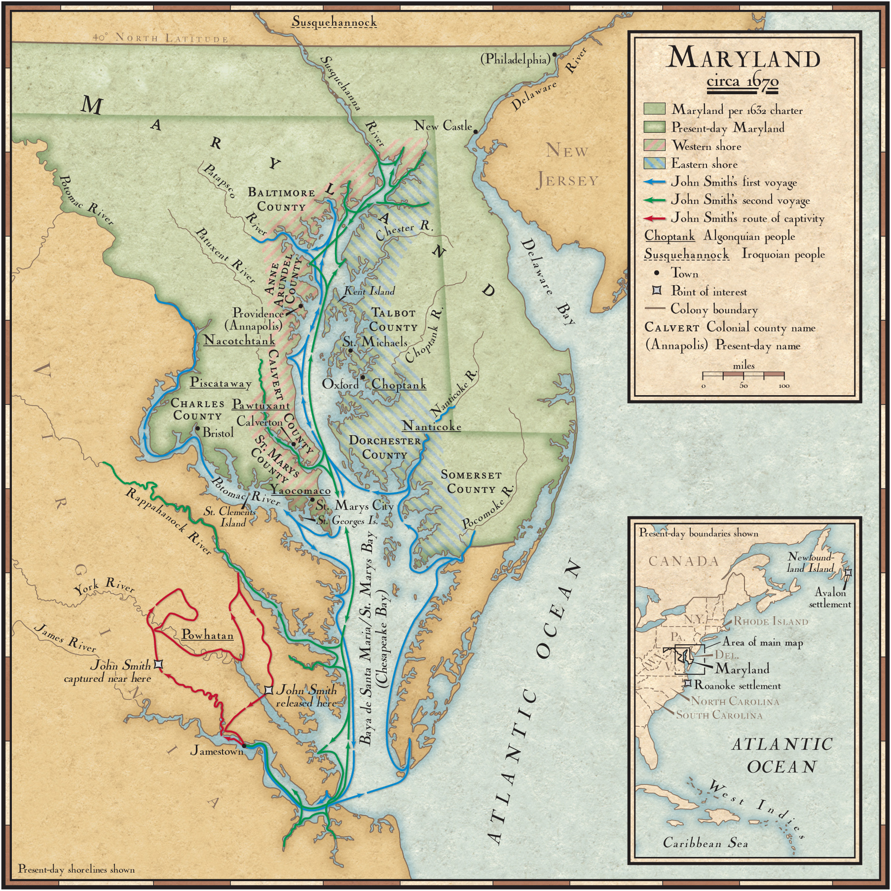 Tangier Island with Map of Tangier Island Virginia