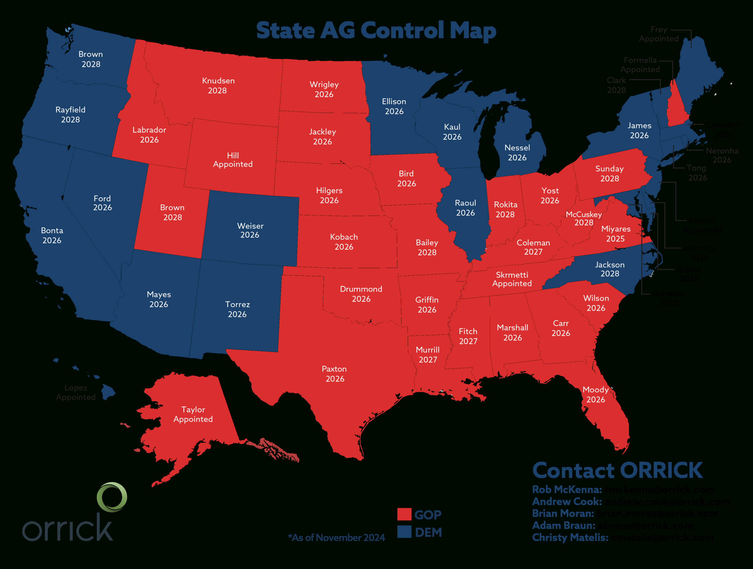 The 2024 Elections For State Attorneys General: Initial Results inside Virginia Political Map By County 2026