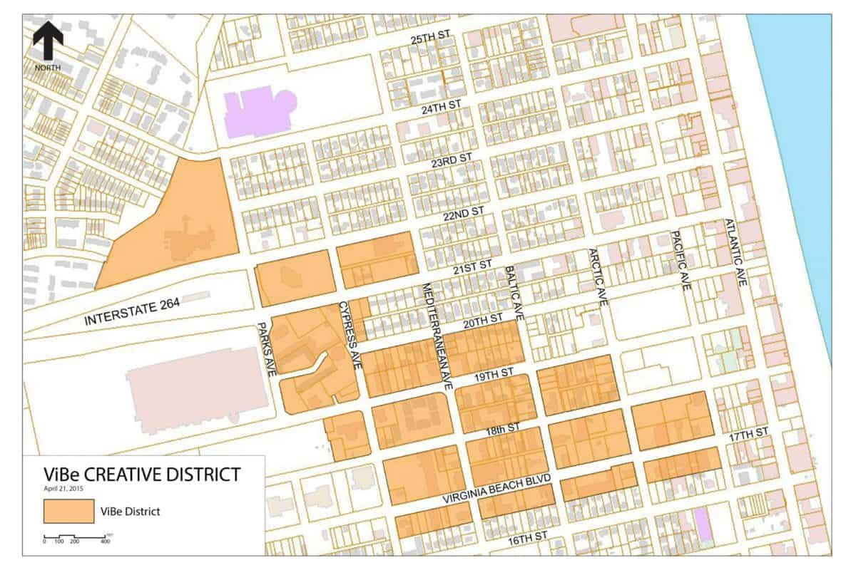 The City Of Virginia Beach Established The Boundary Of The intended for Virginia Beach Vibe District Map