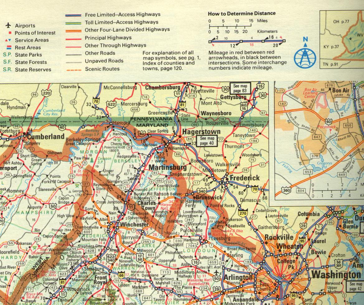 The Eastern Panhandle in West Virginia Eastern Panhandle Map