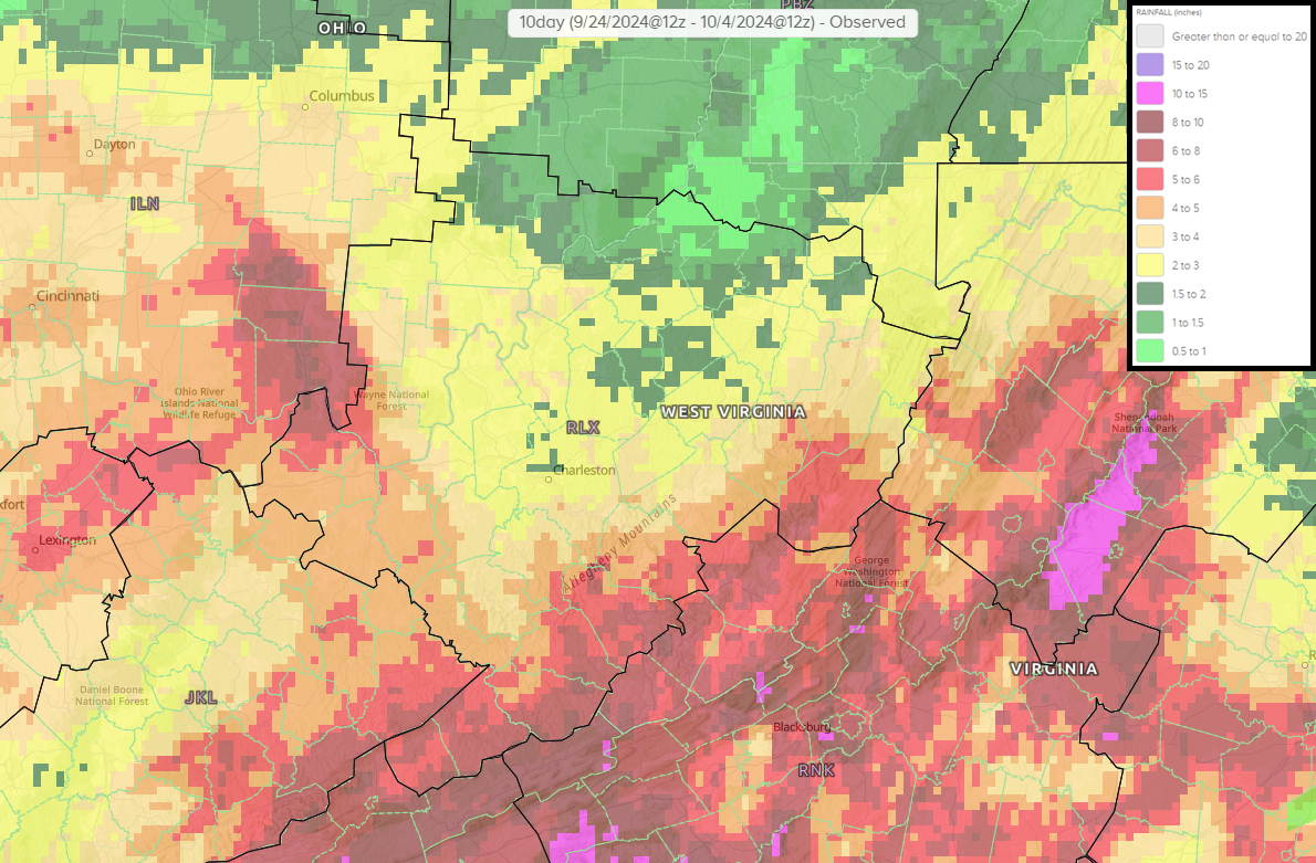 The Remnants Of Helene Bring High Wind And Heavy Rain On September inside Map Of Hurricane West Virginia