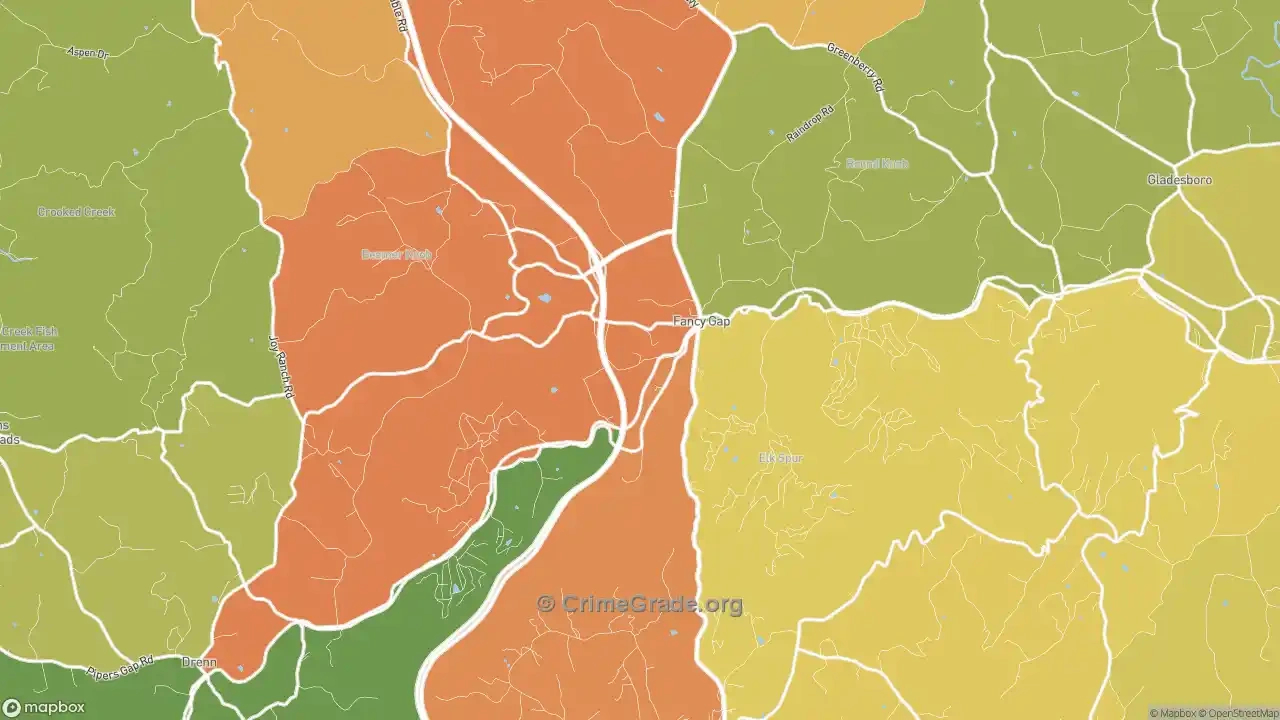 The Safest And Most Dangerous Places In Fancy Gap, Va: Crime Maps with Map Of Fancy Gap Virginia