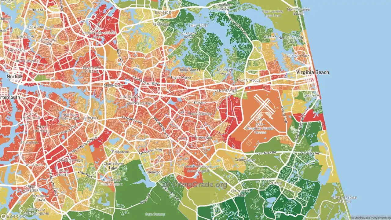The Safest And Most Dangerous Places In Virginia Beach, Va: Crime pertaining to Virginia Beach Crime Rate Map