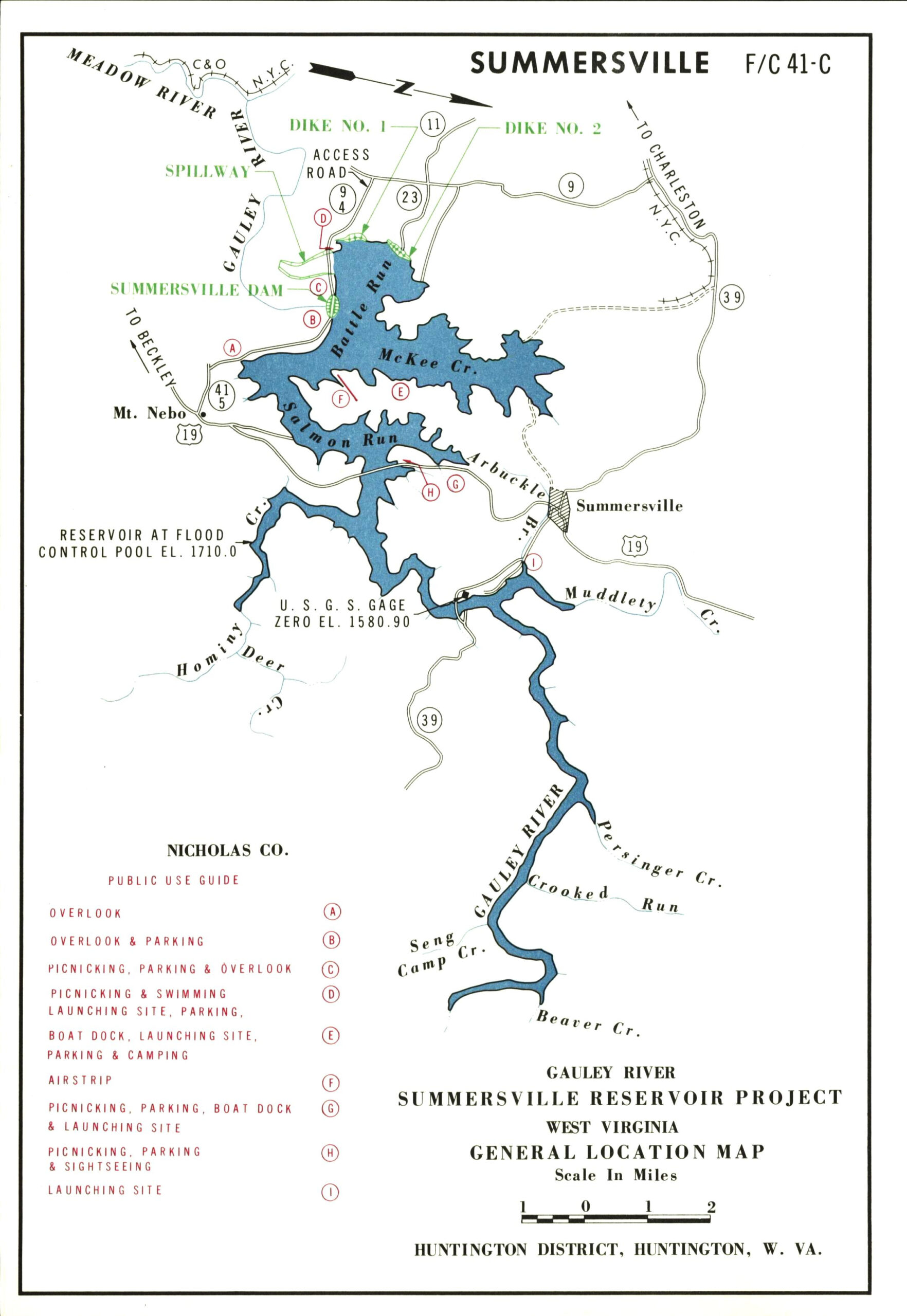 The Summersville Dam And Reservoir - Robert C. Byrd Center For inside Map Of Summersville West Virginia