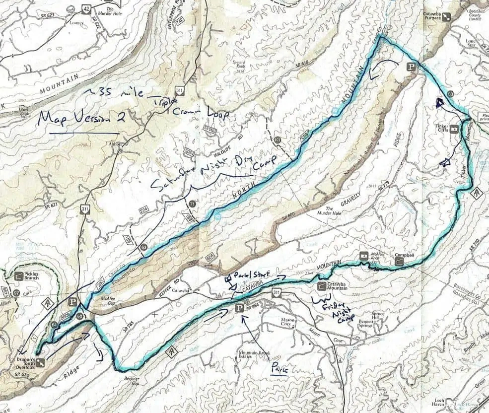 The Virginia Triple Crown Loop: Three Of The Most Iconic Vistas In for Virginia Triple Crown Loop Map