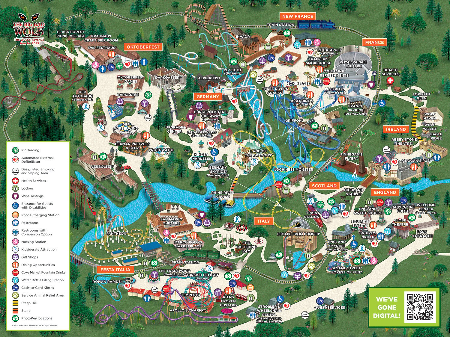 Theme Park Map | Busch Gardens Williamsburg in Busch Gardens Williamsburg Virginia Map