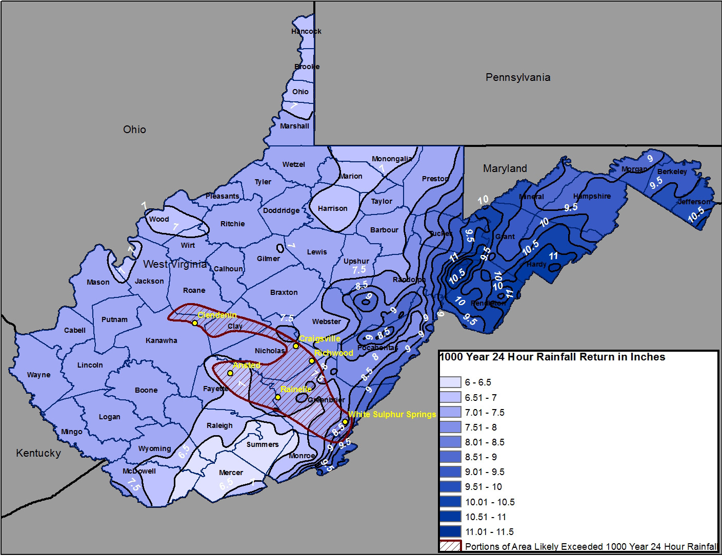 Thousand-Year&amp;#039; Downpour Led To Deadly West Virginia Floods | Noaa in West Virginia Flood Zone Map