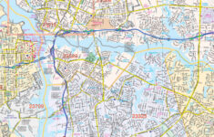Tidewater, Va Wall Mapkappa - The Map Shop inside Map of Tidewater Area of Virginia