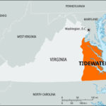 Tidewater | Virginia, Map, & History | Britannica In Map Of The Tidewater Region Of Virginia