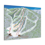 Timberline Mountain Wv Trail Map Canvas Poster West Virginia Ski Within West Virginia Ski Areas Map