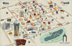 Town Center Va Beach | Illustrated Map &amp; Visitors Guide (3 inside Map Of Town Center Virginia Beach