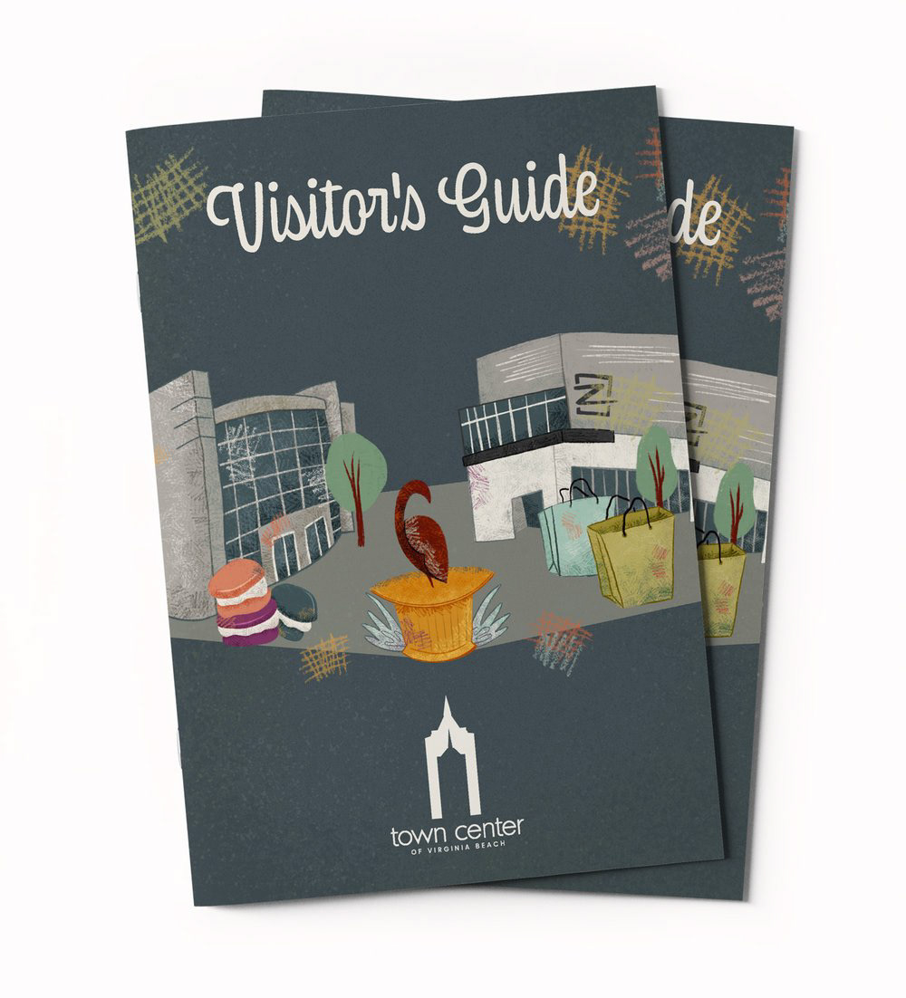 Town Center Va Beach | Illustrated Map &amp;amp; Visitors Guide :: Behance for Virginia Beach Town Center Map