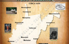 Tribal Nations Of West Virginia - 18"X24" in Map of Native American Tribes in Virginia