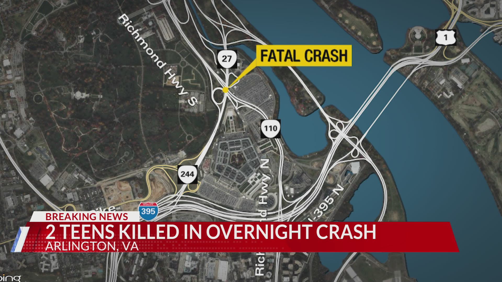 Two Teens Killed In Arlington Crash regarding Fatal Car Accident On Route 66 Virginia Map
