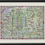 University Of Virginia Pictorial Map 1960   Vintage City Maps Throughout Map Of University Of Virginia
