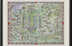 University Of Virginia Pictorial Map 1960 - Vintage City Maps throughout Map Of University Of Virginia
