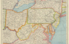 Usa Eastern States Wv Virginia Pennsylvania Md Delaware New Jersey Ohio  1947 Map with regard to Map of Ohio Pennsylvania West Virginia