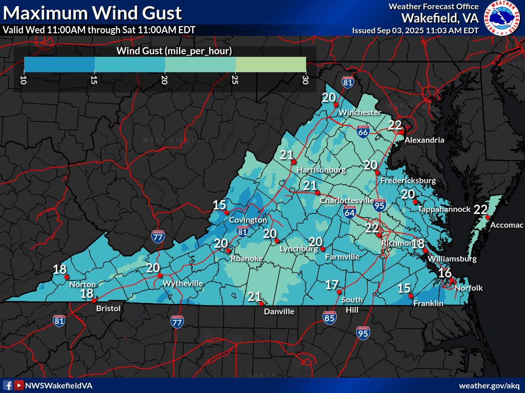Va State Based Forecast Graphics in Virginia Doppler Weather Radar Map