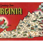 Va   Virginia Map | Topics   Maps, Postcard / Hippostcard Inside Map Of Virginia Tourist Attractions