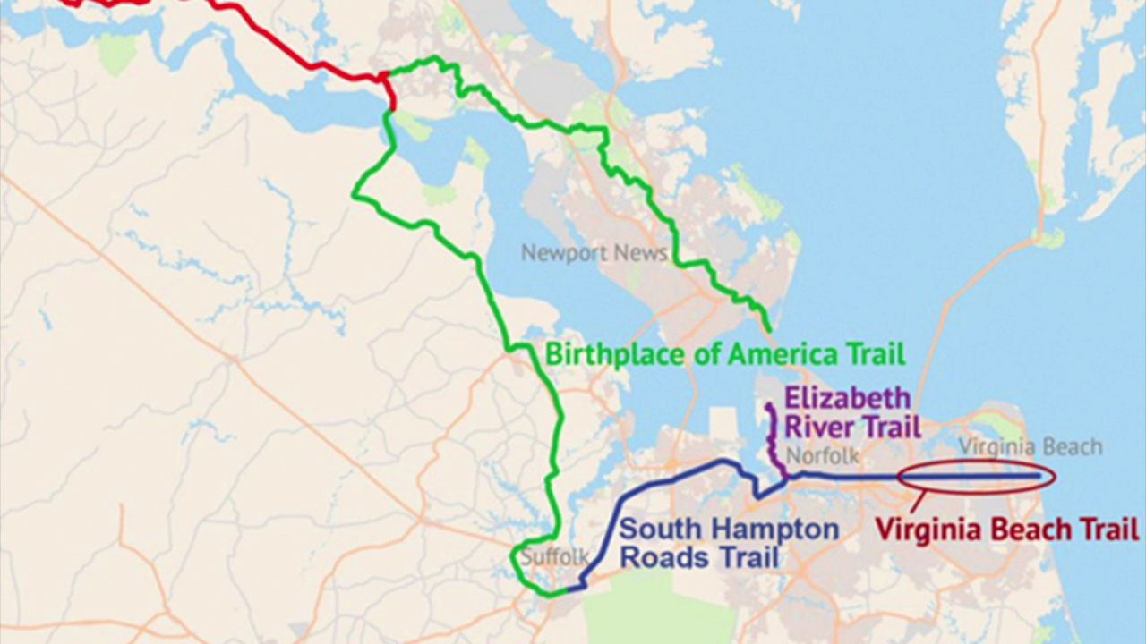 Vb Gets $14.9M Grant To Build Portion Of Bike Path Connecting with Virginia Beach Bike Trails Map