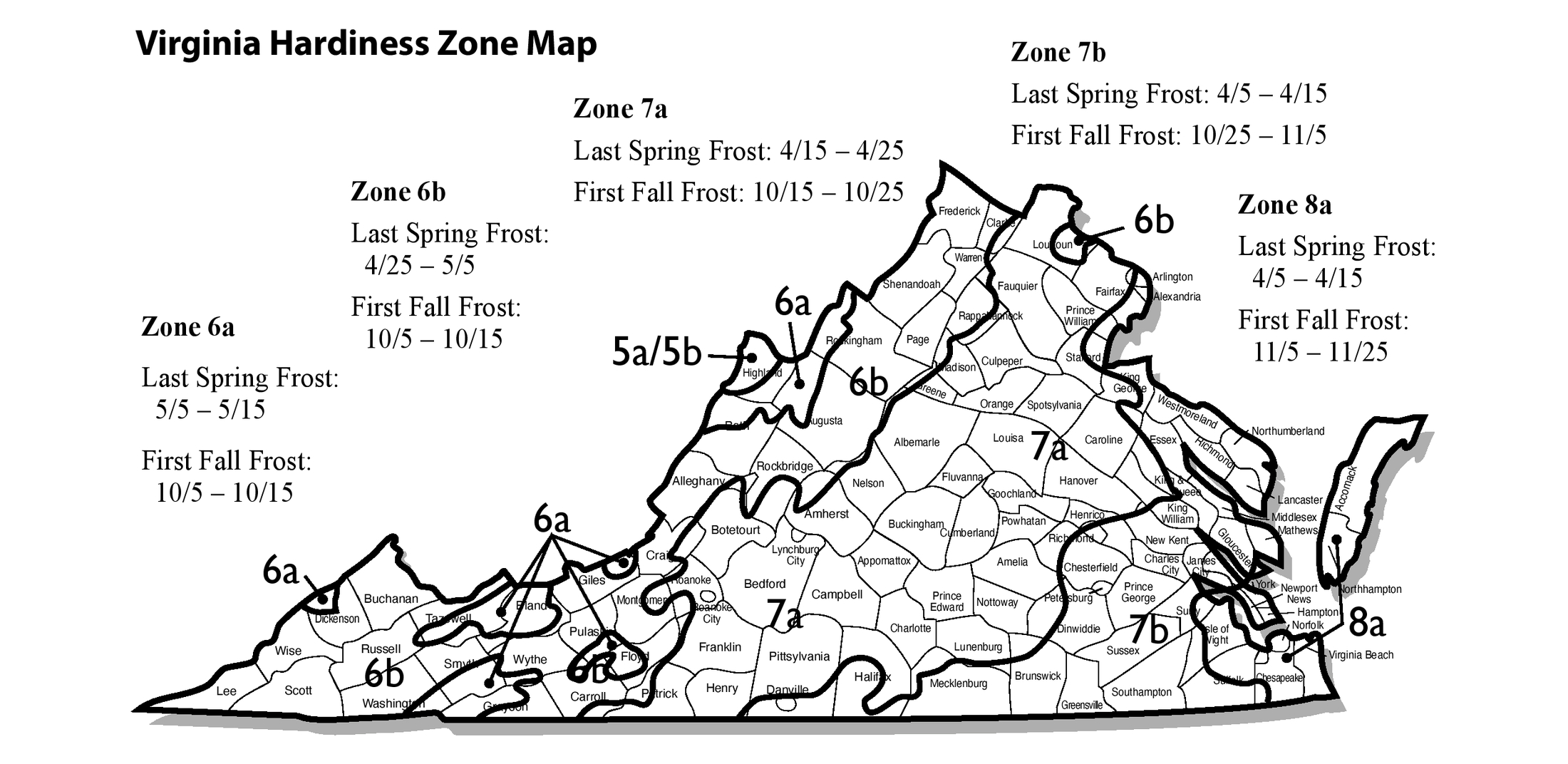 Vcedigitalpubs - 426-331 (Spes-170P)-Virginia&amp;#039;S Home Garden in Virginia Plant Hardiness Zone Map