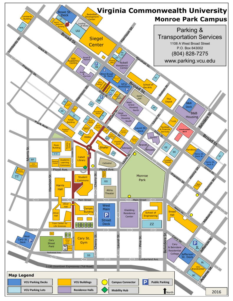 Vcu Monroe Park Campus Map regarding Virginia Commonwealth University Campus Map
