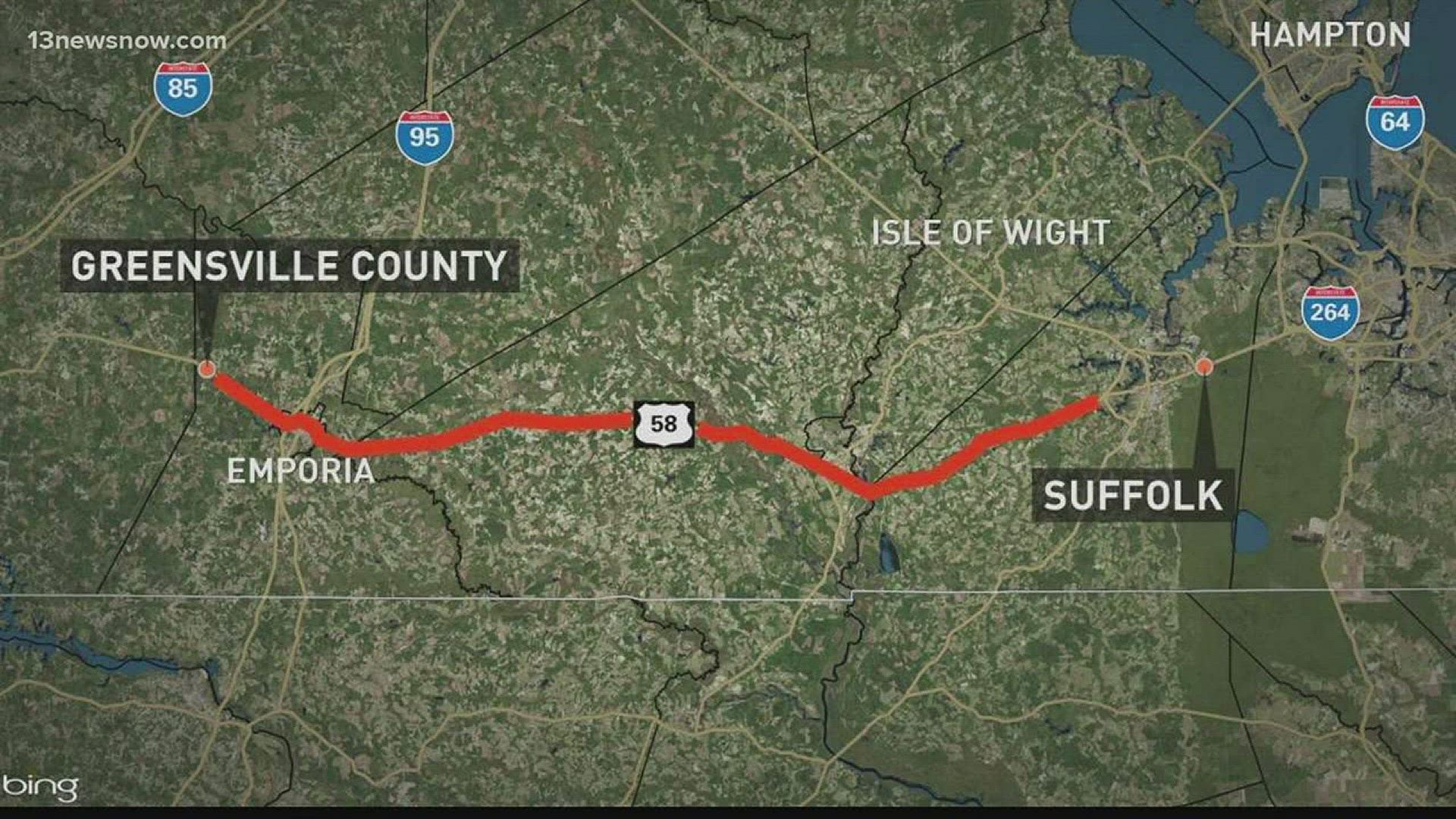 Vdot Discusses Future Of Route 58 In Suffolk throughout Map of Route 58 in Virginia