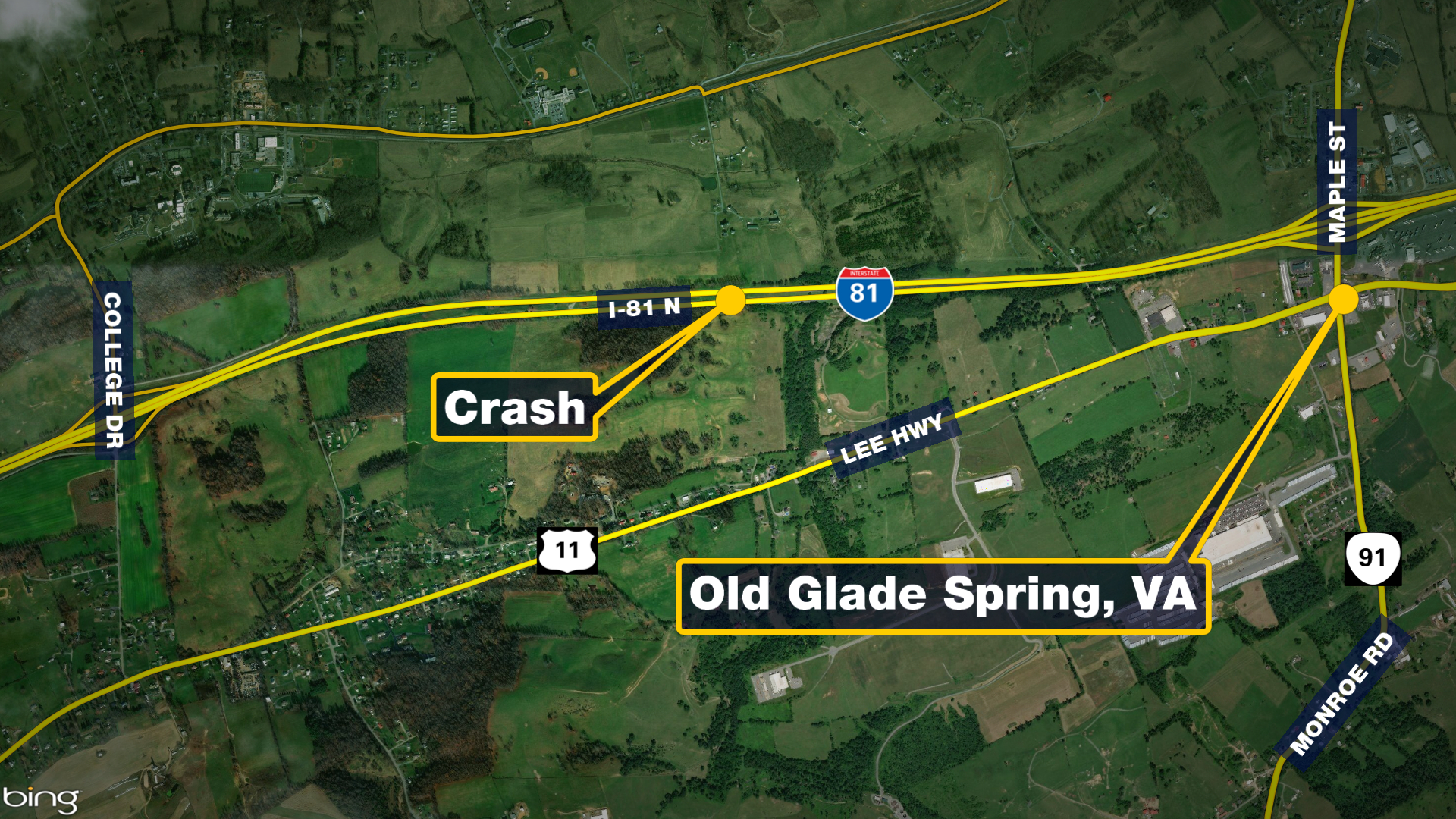 Vdot: I-81 N Crash Causing Delays | Wjhl | Tri-Cities News &amp;amp; Weather regarding I 81 Virginia Accident Map
