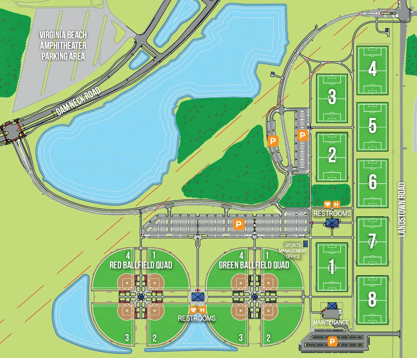 Venue - Tidewater Invitational Rugby Tournament for Virginia Beach Amphitheater Parking Map