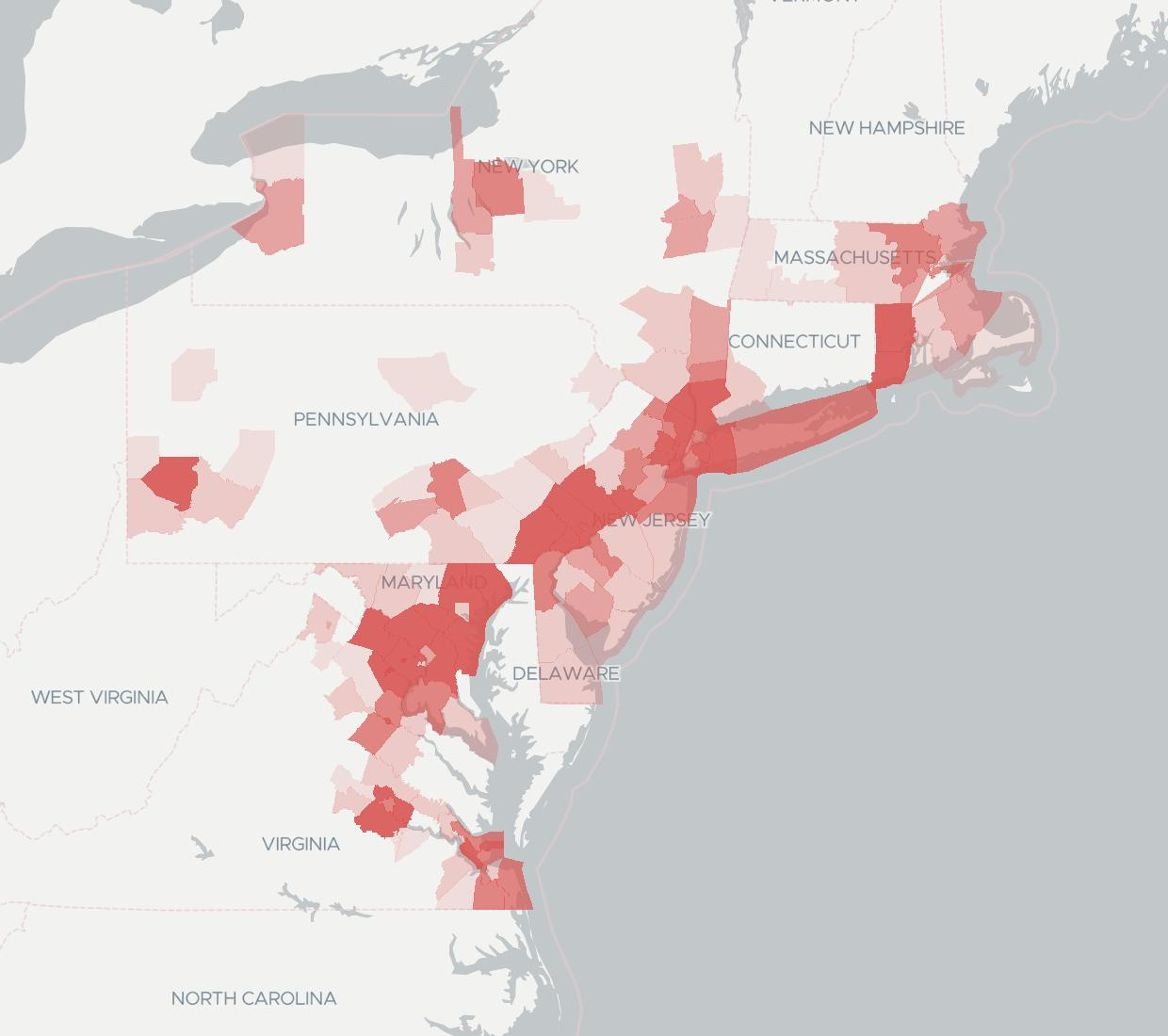 Verizon Internet: Coverage &amp;amp; Availability Map | Broadbandnow inside Verizon Coverage Map West Virginia