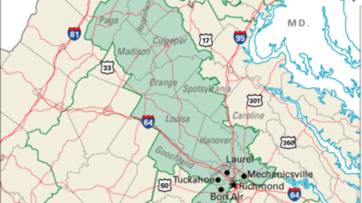 Virginia 7th Congressional District Map