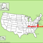 Virginia Beach Location On The U.s. Map   Ontheworldmap Within Virginia Beach On A Map