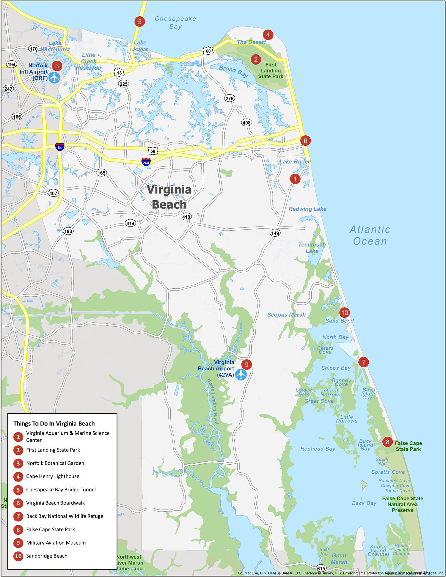 Virginia Beach Map, Virginia - Gis Geography with regard to Map Of Virginia Beach Va Boardwalk