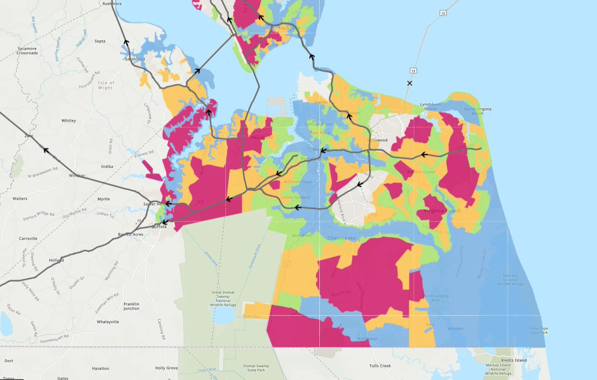 Virginia Beach On X: &amp;quot;Mandatory Evacuation Order Issued For inside Flood Zone Map Virginia Beach