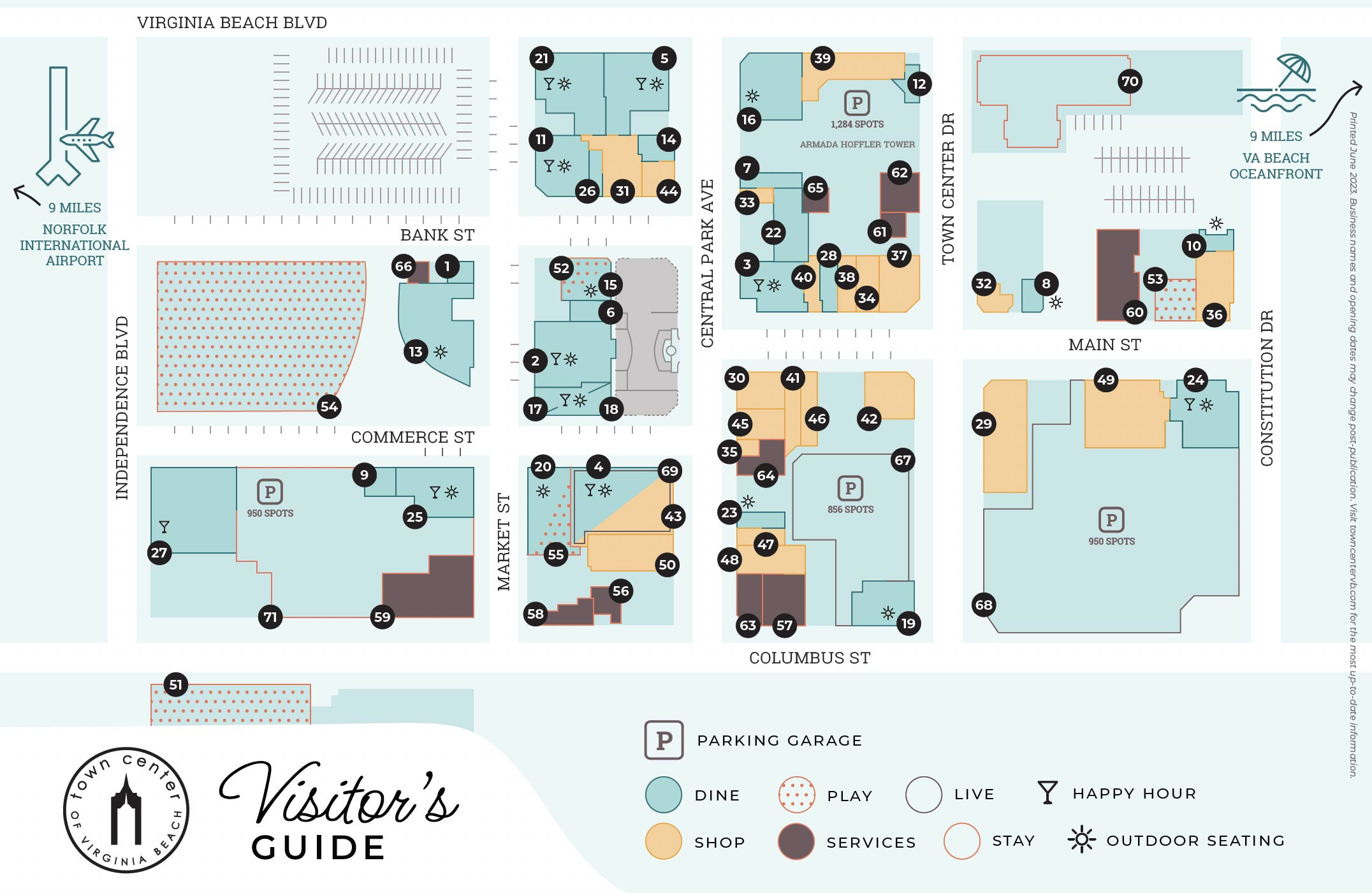 Virginia Beach Town Center Visitor&amp;#039;S Guide | Plan Your Visit regarding Virginia Beach Town Center Map
