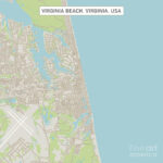 Virginia Beach Virginia Us City Street Mapfrank Ramspott For Virginia Beach City Street Map
