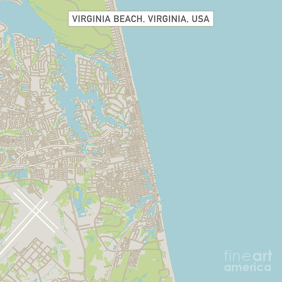 Virginia Beach Virginia Us City Street Mapfrank Ramspott for Virginia Beach City Street Map