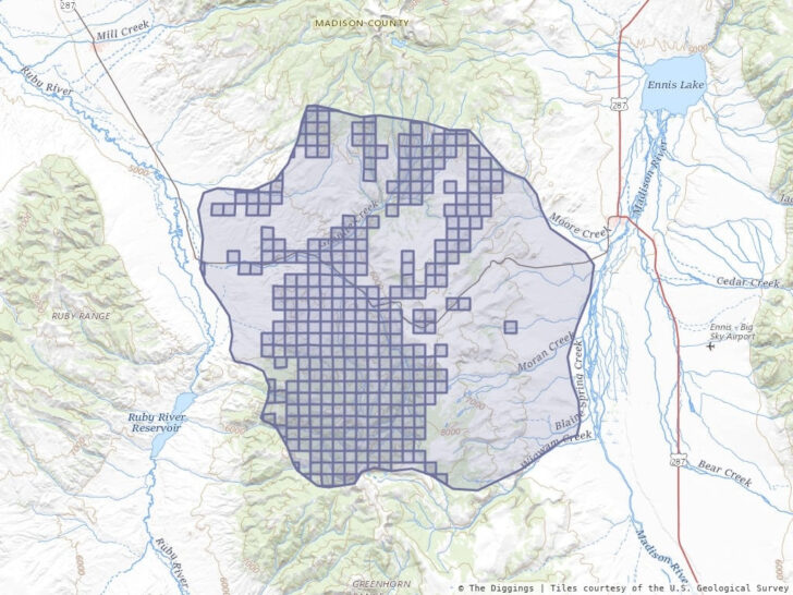 Map of Virginia City Montana