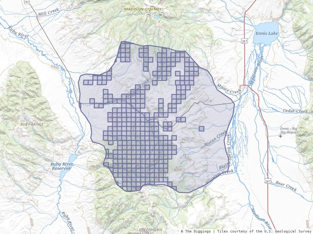 Virginia City Mining District, Montana | The Diggings™ throughout Map of Virginia City Montana