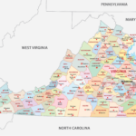 Virginia Counties Map | Mappr Throughout State Of Virginia County Map