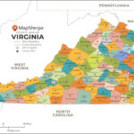 Virginia Counties Map   Standard | Stanfords Regarding Map Of Counties Of Virginia