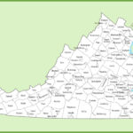 Virginia County Map   Ontheworldmap Within State Of Virginia County Map