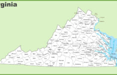 Virginia County Map - Ontheworldmap within State Of Virginia County Map
