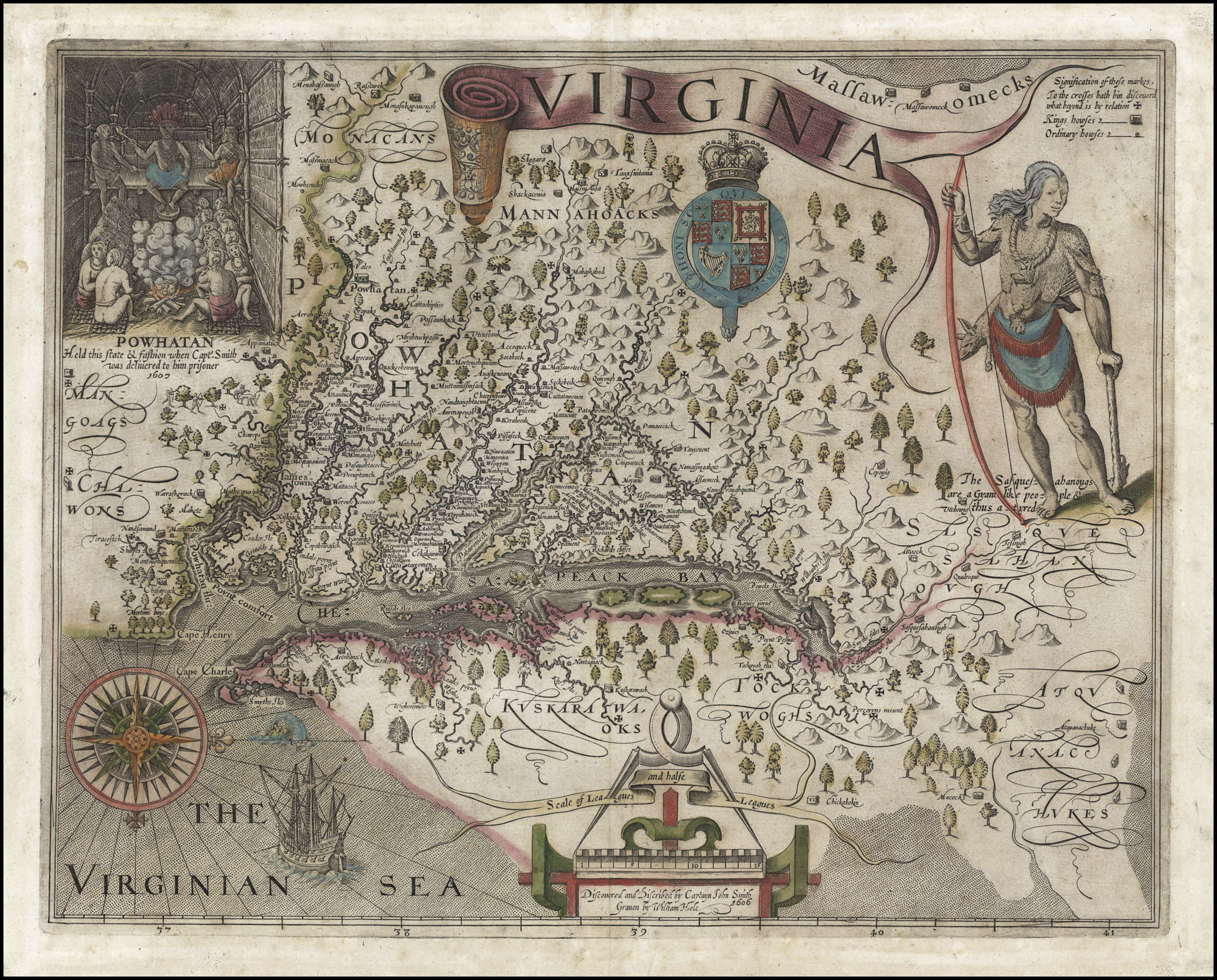 Virginia. Discovered And Discribedcaptain John Smith intended for John Smith Map Of Virginia