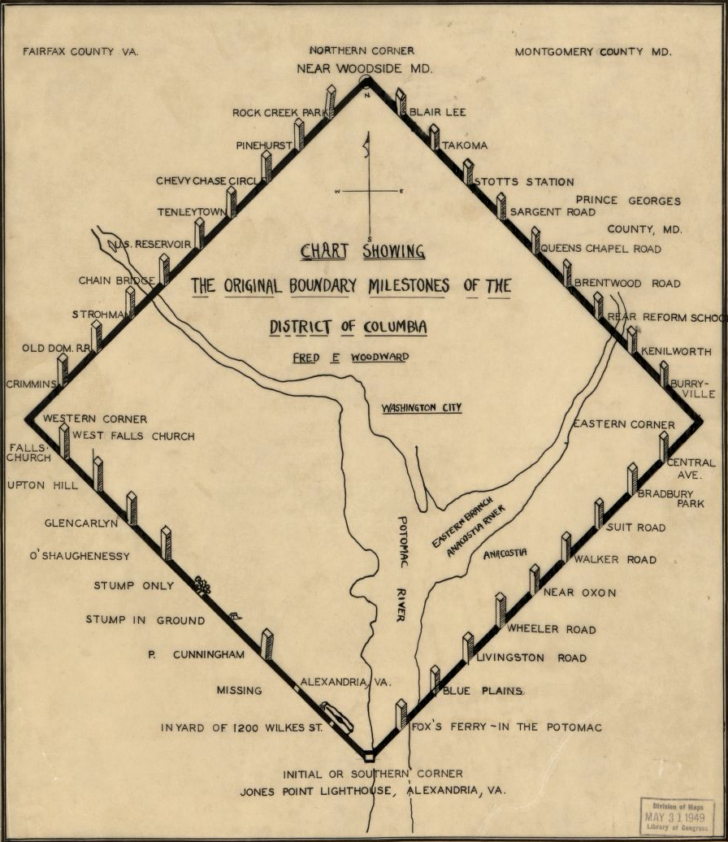 Map of Washington DC Area and Virginia