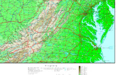 Virginia Elevation Map with Topographic Map Of Virginia Beach