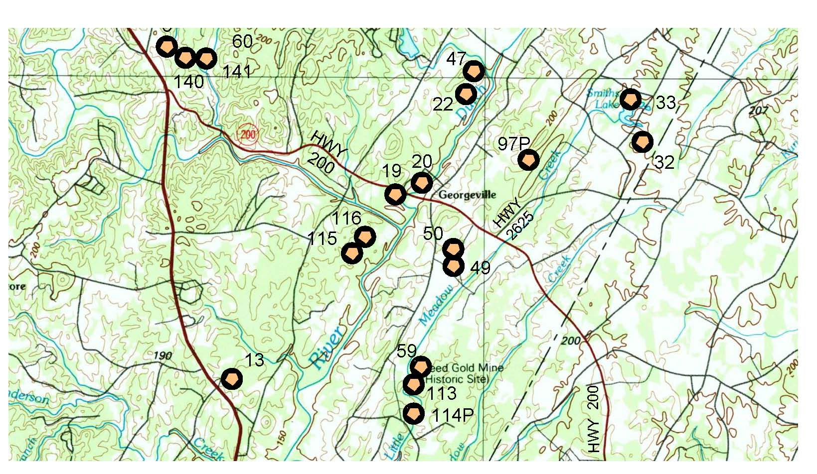 Virginia Gold Maps, Virginia Gold Panning, Virginia Gold Placers throughout Gold Mines in Virginia Map