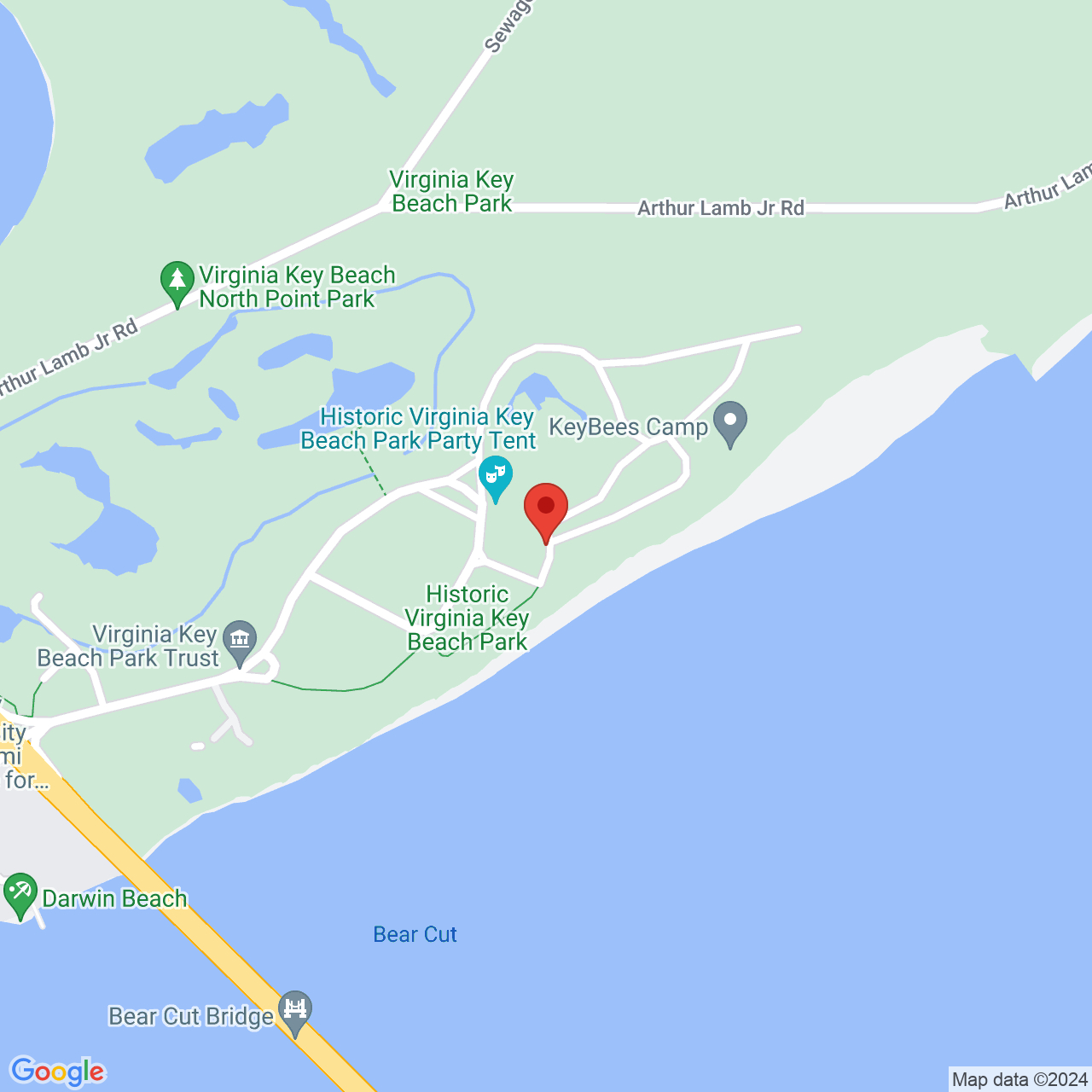 Virginia Key Beach Park intended for Virginia Key Beach Park Map